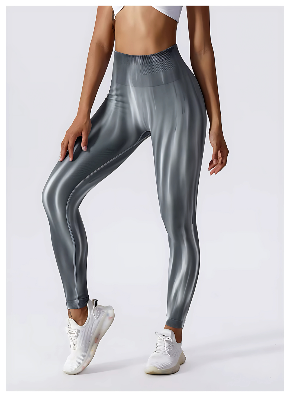 LEGGING ML DE SPORT - GRIS LUNAIRE