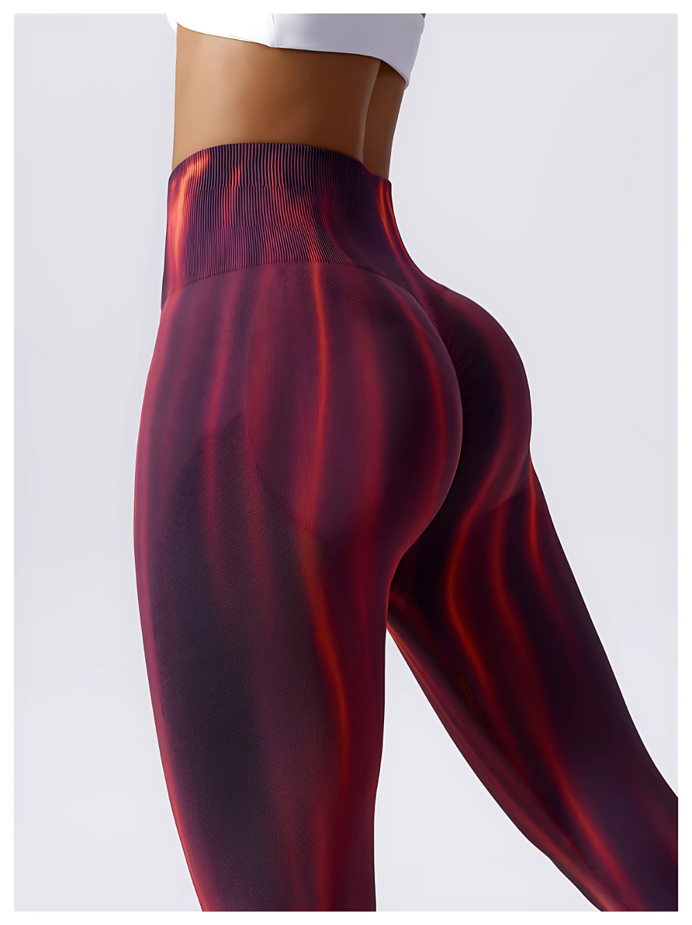 LEGGING ML DE SPORT - ROUGE CLINQUANT