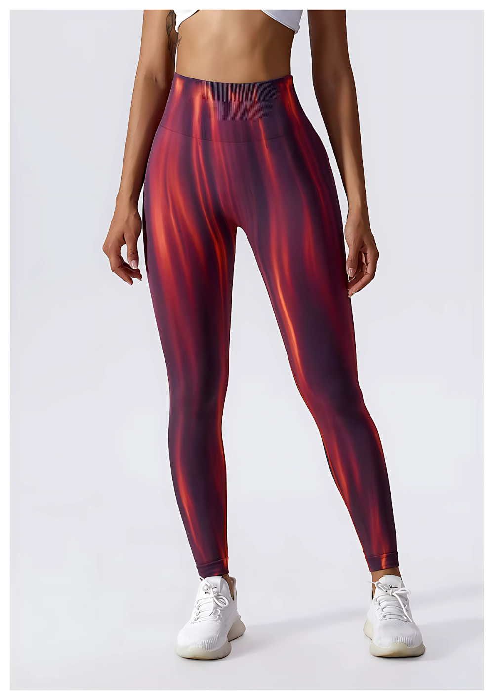 LEGGING ML DE SPORT - ROUGE CLINQUANT