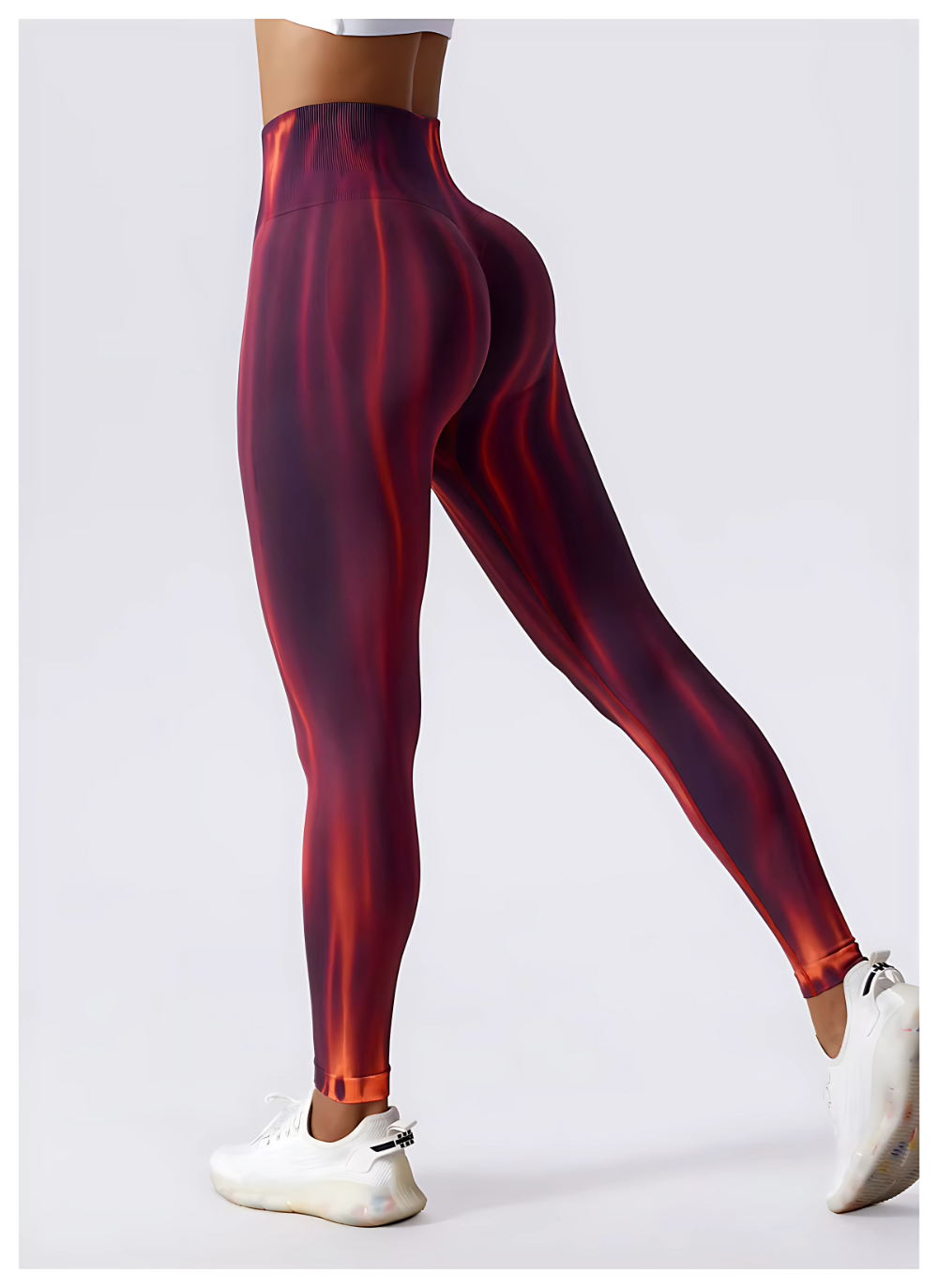 LEGGING ML DE SPORT - ROUGE CLINQUANT