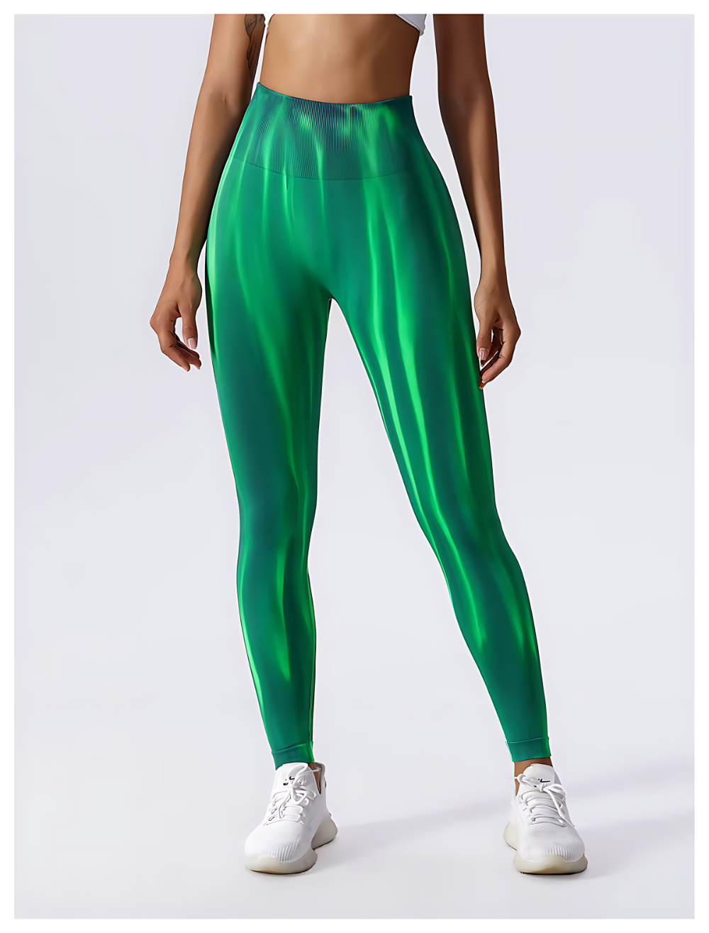 LEGGING ML DE SPORT - VERT PERCANT