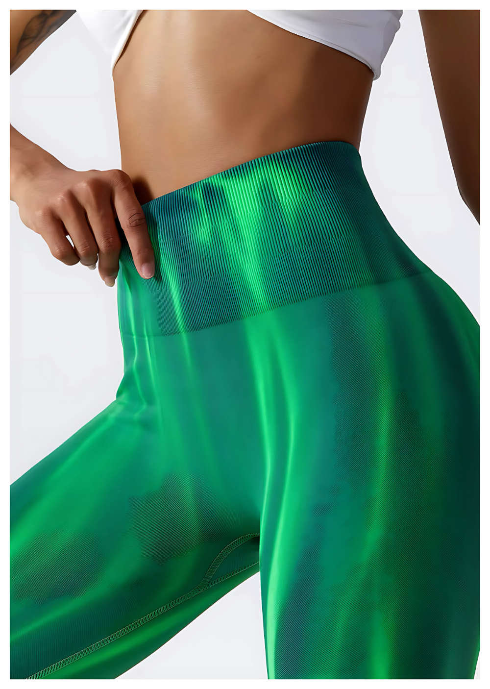 LEGGING ML DE SPORT - VERT PERCANT